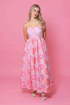 pink floral maxi dress plus size