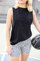 leopard print biker shorts