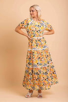 yellow floral maxi dress