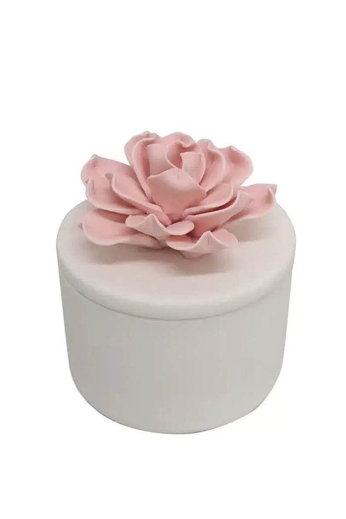 Le Forge Flower Vessel w/Lid Large Light Pink 2