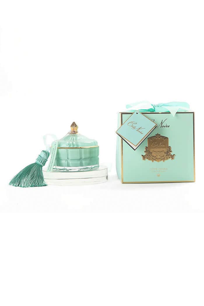 Cote Noire Round Art Deco Candle Blue 200g 2