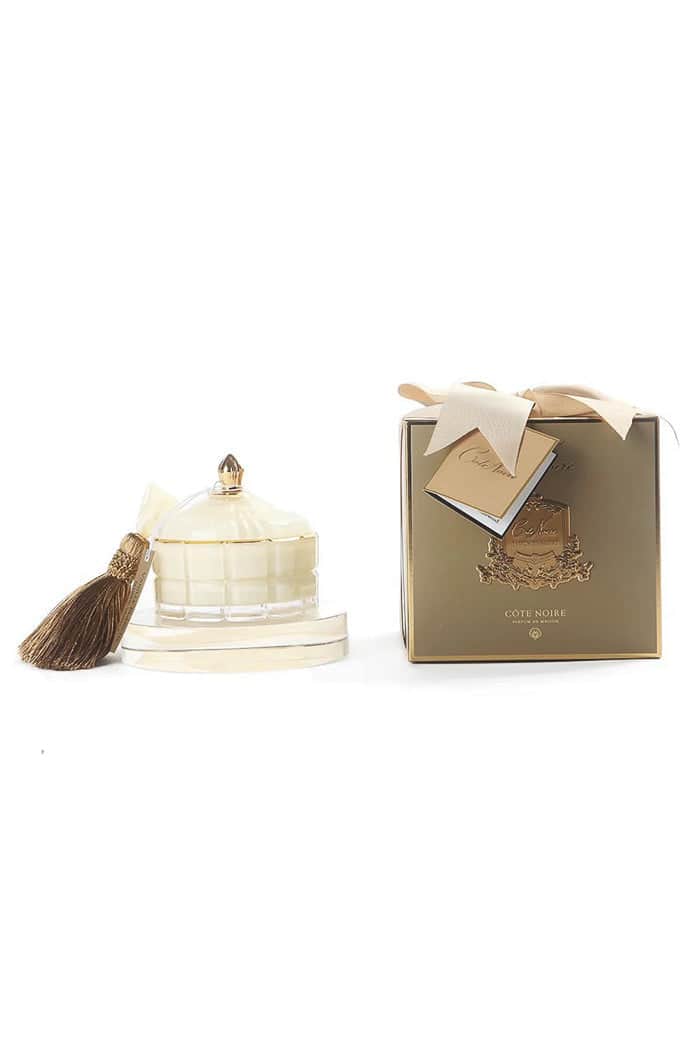 Cote Noire Round Art Deco Candle White 200g 2