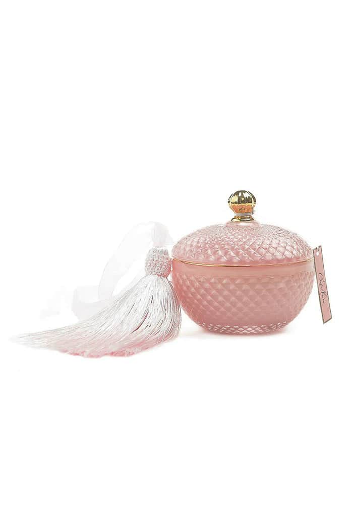 Cote Noire Round Art Deco Candle Pink 300g