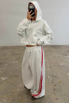 SŚAINT Barrel Track Pant Grey Red