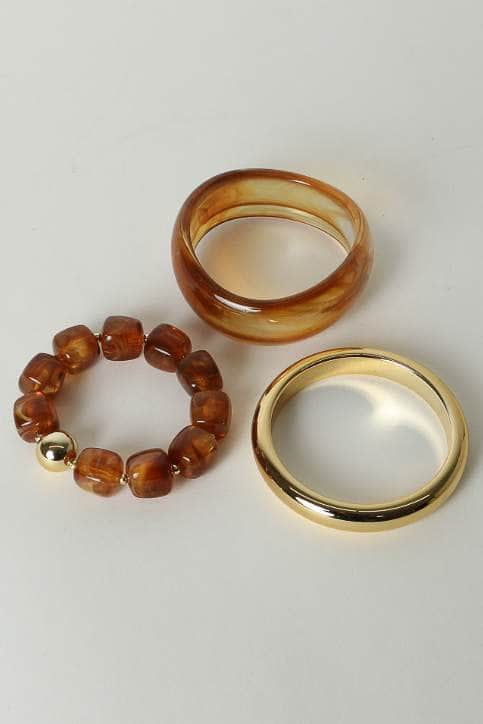 Le Forge Biddy Bangles Set Amber