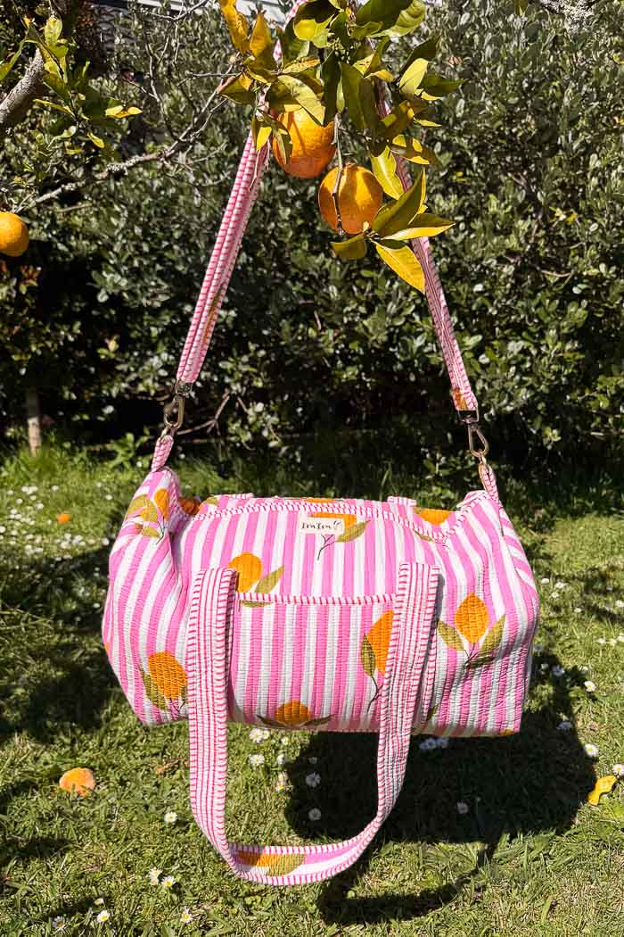 Ira Ira Lemon Weekender Bag Pink