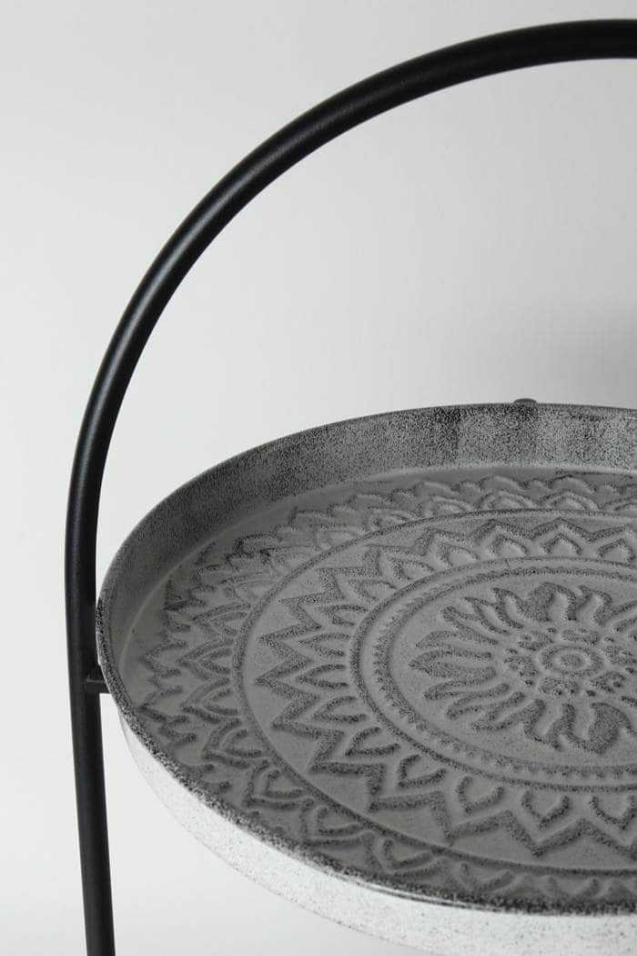 Le Forge Colleen Tiered Stand Aztec White 3