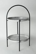 White Tiered Metal Stand