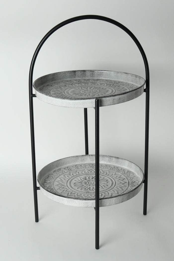 Le Forge Colleen Tiered Stand Aztec White 2