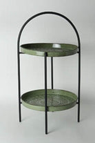 Green Tiered Metal Stand