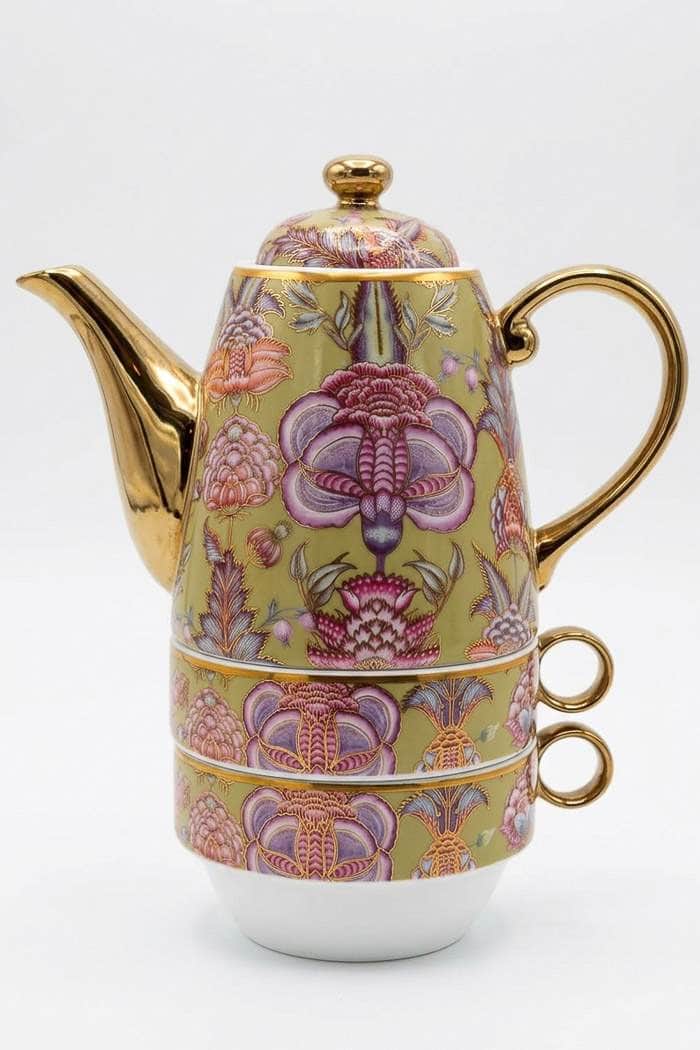 Jonglea Tea Set Tea For Two Chartreuse 2