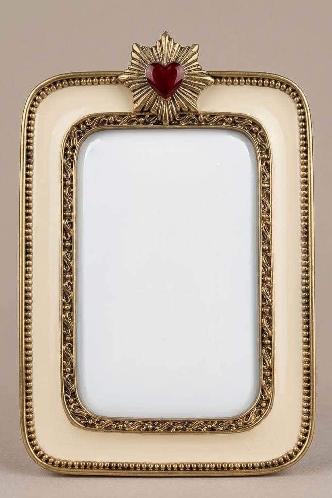 Jonglea Frame Heart Cream 10X15cm