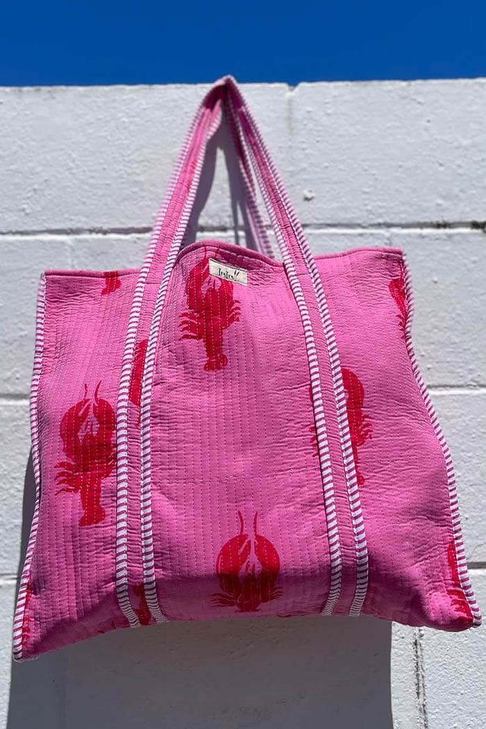 Ira Ira Lobster Tote Bag Pink 3