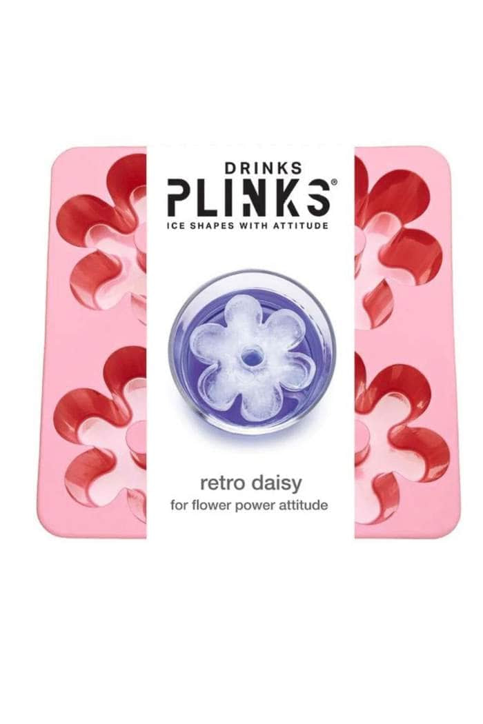 Drinks Plinks Ice Cube Tray Retro Daisy Pink