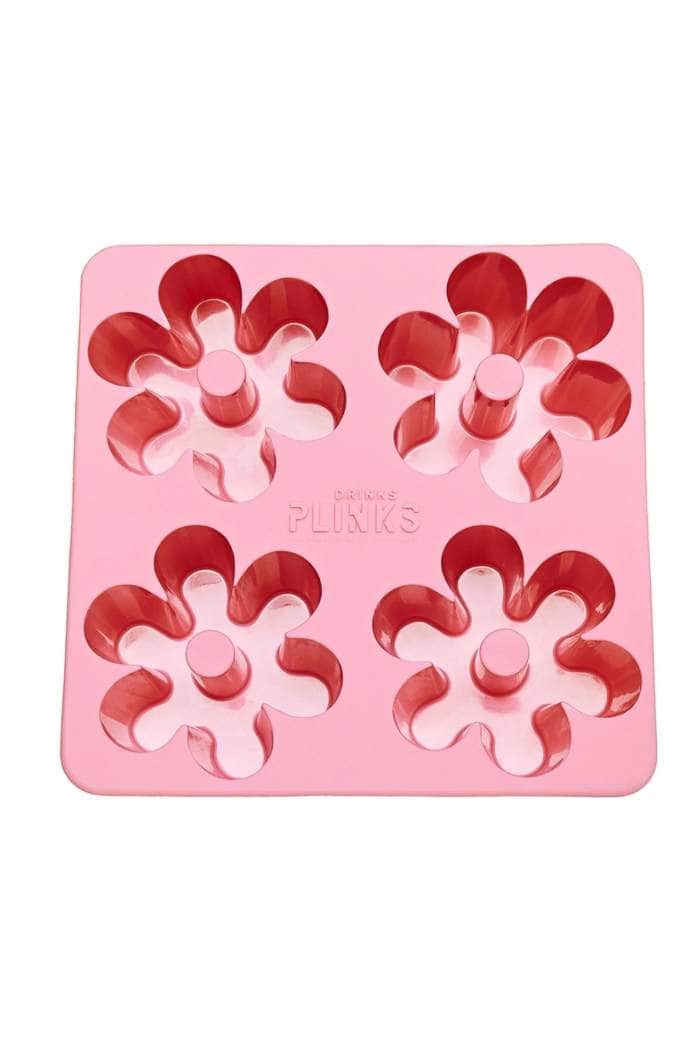 Drinks Plinks Ice Cube Tray Retro Daisy Pink 2