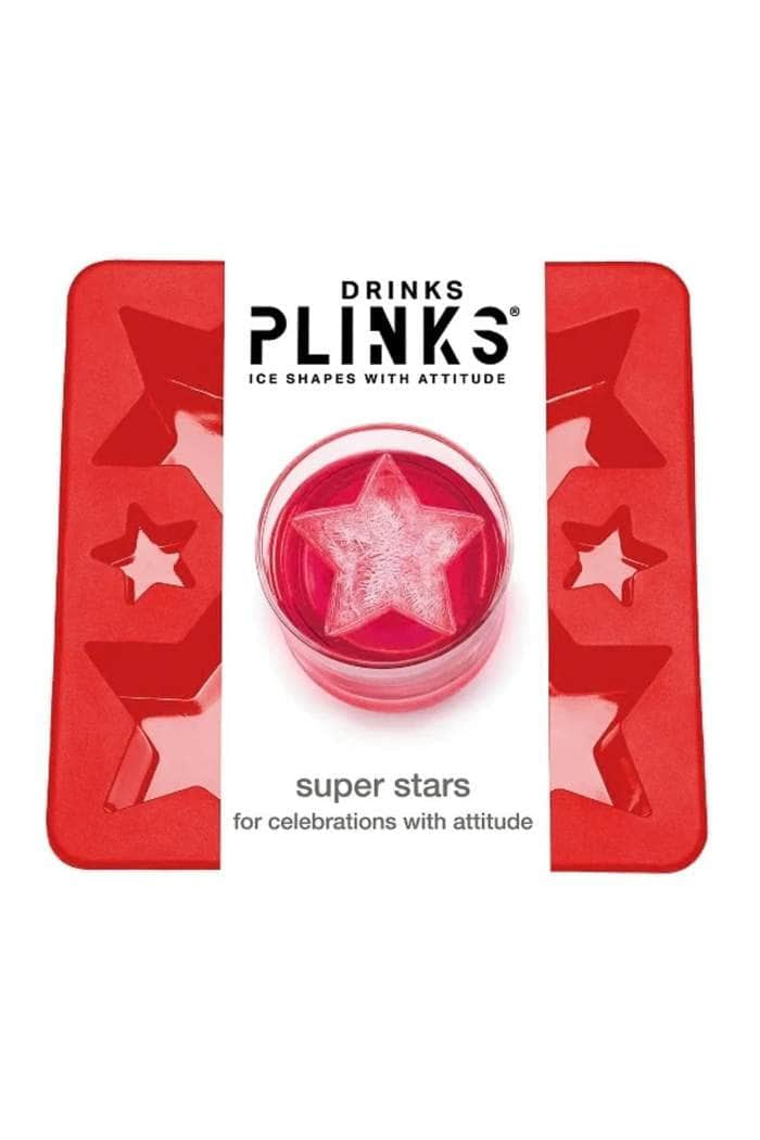 Drinks Plinks Ice Cube Tray Super Stars Red