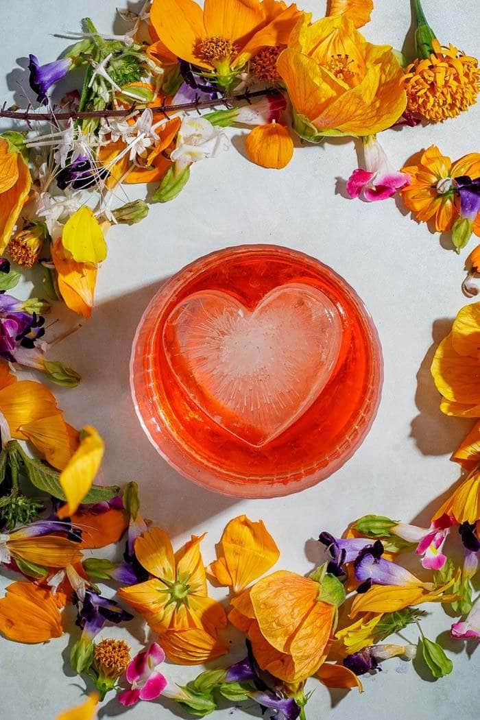 Drinks Plinks Ice Cube Tray Big Hearts Red 3