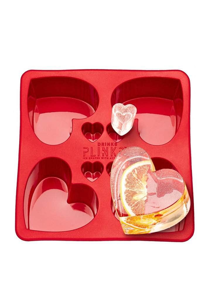 Drinks Plinks Ice Cube Tray Big Hearts Red 2