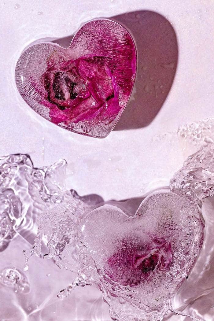 Drinks Plinks Ice Cube Tray Big Hearts Red 4