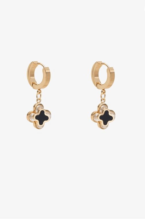 Antler Midnight Clover Earring