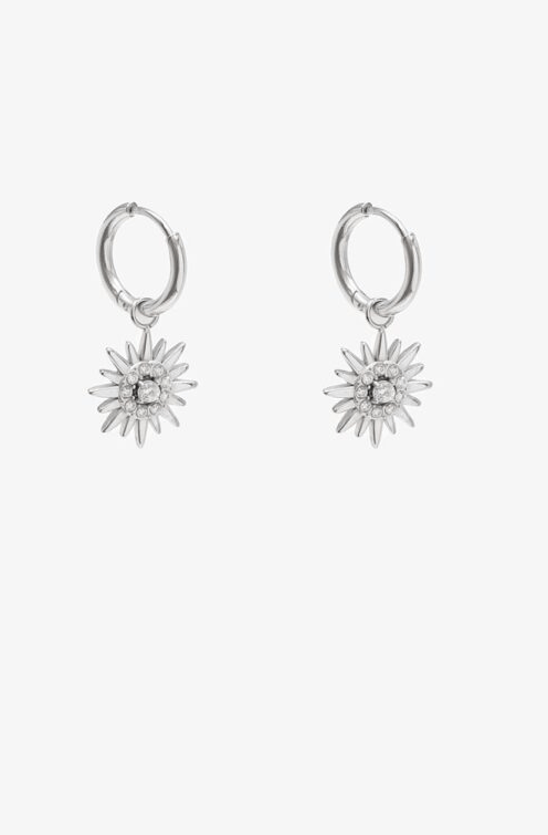 Antler Sunburst Spark Earring Silver