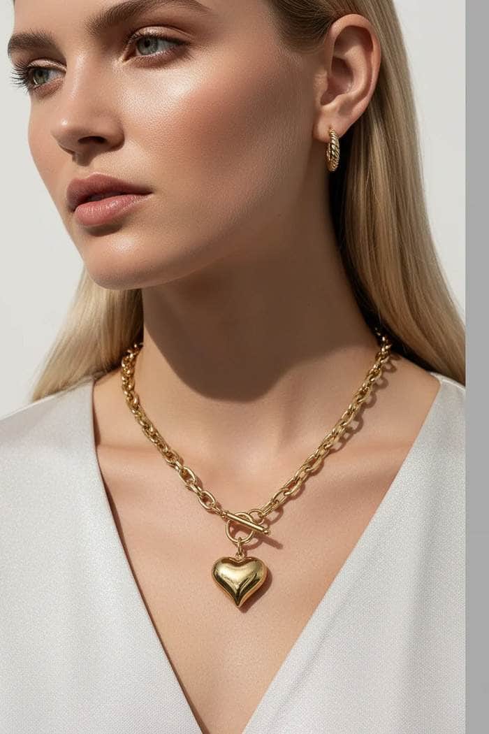 Twigg Heart Pendant Necklace Gold