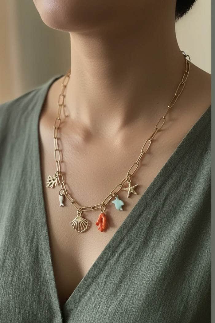 Twigg Charmed Necklace Gold