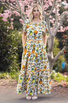 lemon orange maxi dress