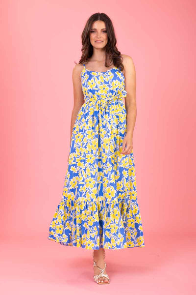 blue and yellow maxi dress Gigi Maxi Dress Blue Yellow – Augustine