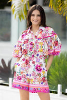 pink floral shorts plus size