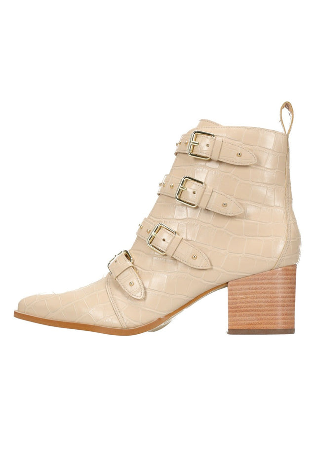 Ava Belted Boot Nude Croc