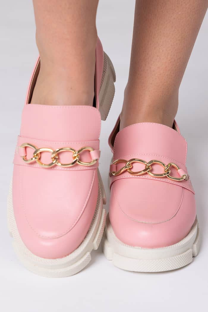 pink loafer