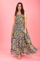 green floral maxi dress