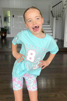 girls flower bike shorts