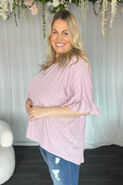 plus size blush top