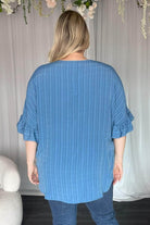 plus size blue top
