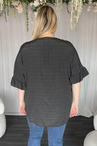 plus size black top	