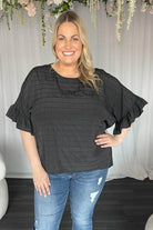 plus size black top