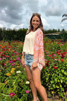 Beige and boho pink top