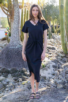 black midi dress casual