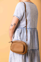 small brown leather handbag