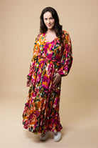 floral Vneck maxi dress