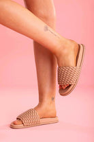 nude beige woven sandal