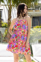 floral mini shift dress