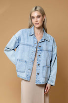 light blue denim jacket