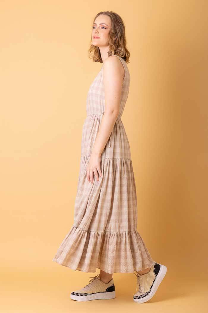 Laura Maxi Dress Check – Augustine