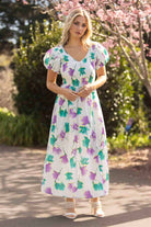 white floral maxi dress plus size