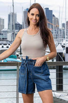  Shorts Dark Blue Denim