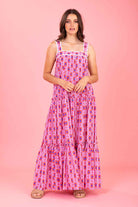 pink floral maxi dress plus size