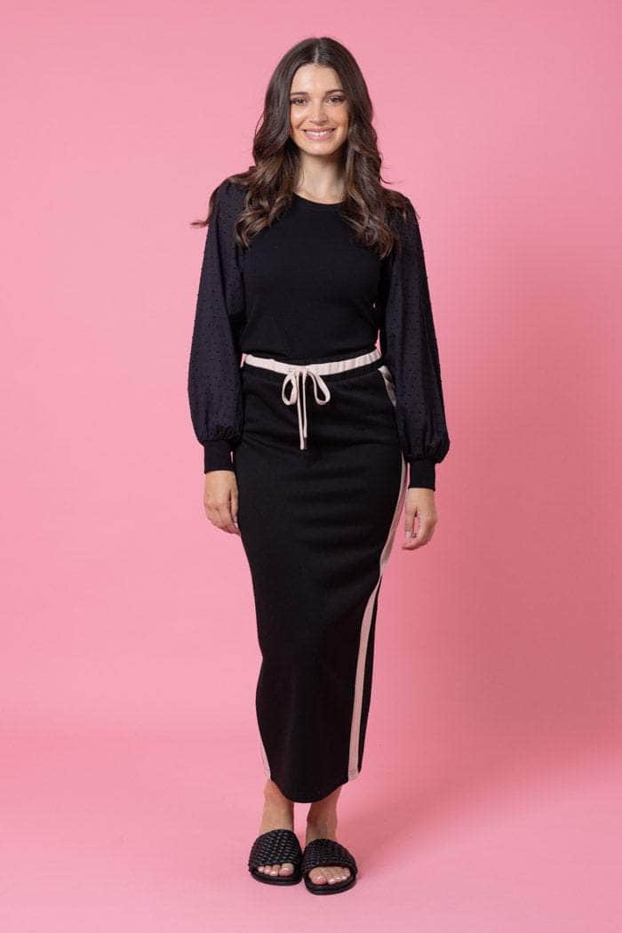 Mattie Sweater Skirt Black – Augustine